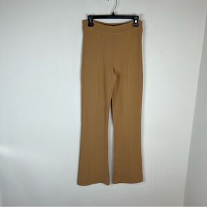 NWT Amiya FWRD Knit Flare Camel Brown Crop Pants Size M Made in Italy